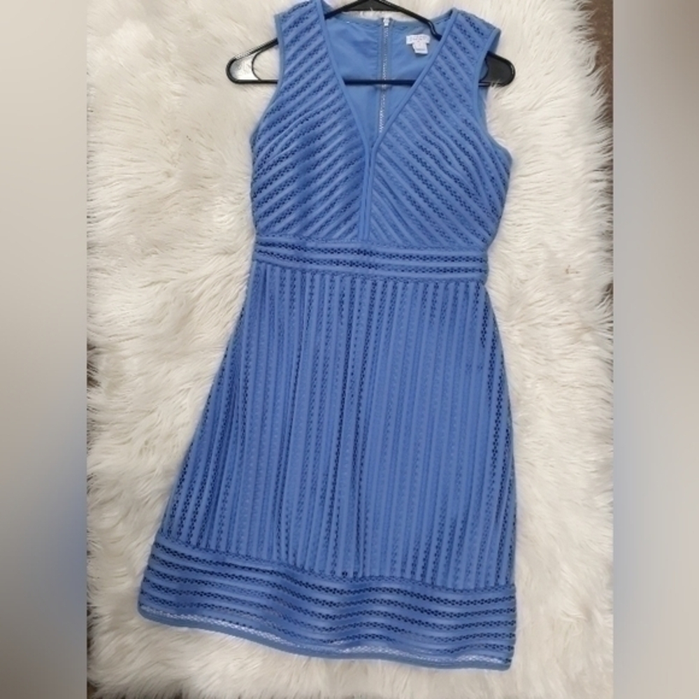 J Crew Blue Lace Design Dress